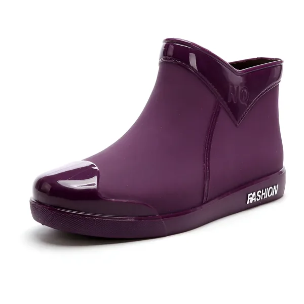 rain boots, ankle boots, waterproof boots, rubber boots, slip on boots